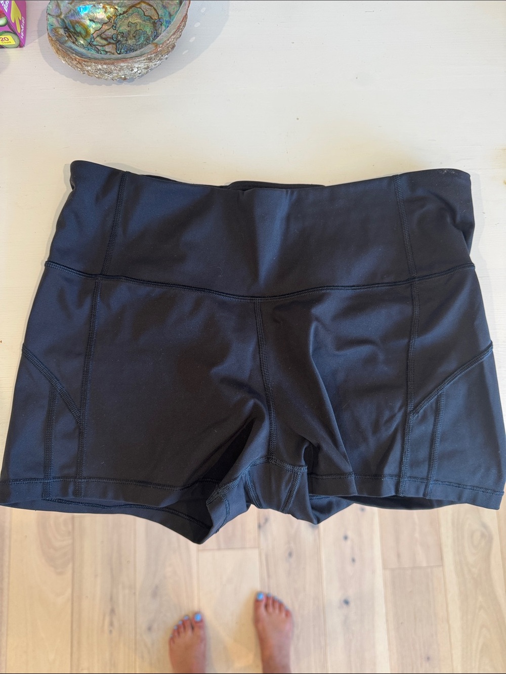 Athleta Black High-Rise Bike Shorts